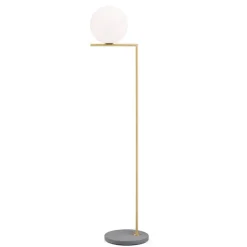 IC Lights F2 outdoor golvlampa borstad mässing/grå lava marmor