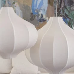Indochina Onion S lampskärm sand whit sand ribbon