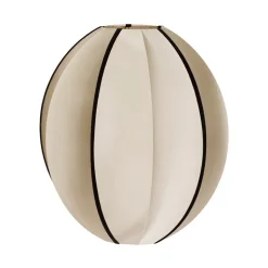 Indochina Oval L lampskärm kit whit black ribbon