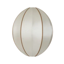 Indochina Oval L lampskärm offwhite whit amber ribbon