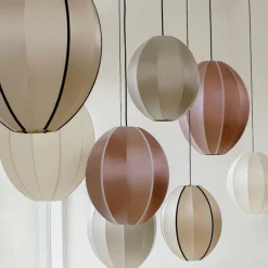 Indochina Oval L lampskärm offwhite whit offwhite ribbon