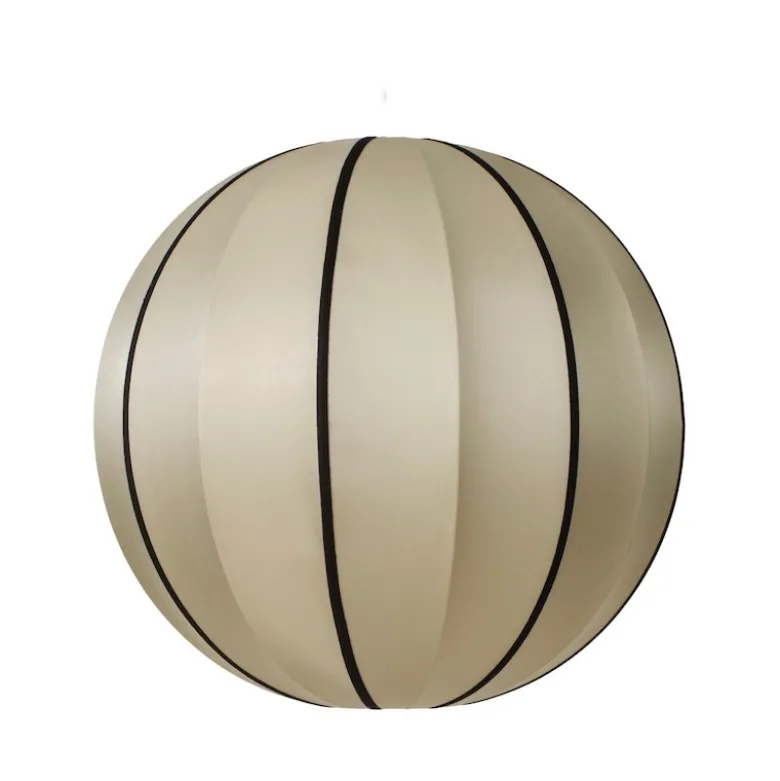 Indochina Round lampskärm kit whit black ribbon