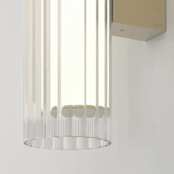 Io 420 vägglampa IP44 matt guld