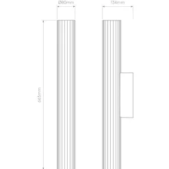 Io 665 vägglampa IP44 matt svart