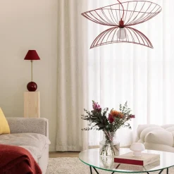 Iris 20 bordslampa burgundy/borstad mässing