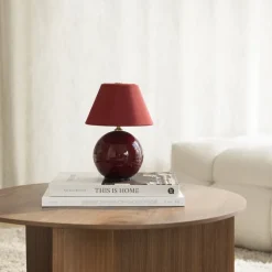 Iris 16 portabel bordslampa burgundy