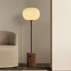 JWDA Golvlampa red travertine/bronzed brass