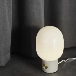JWDA liten Bordslampa concrete ljusgrå/mässing
