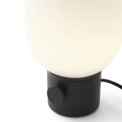 JWDA liten bordslampa metallic svart stål