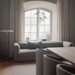 Kantarell golvlampa Ø55 nickel
