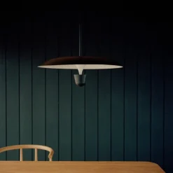 Kantarell Ø55 taklampa svart/vit