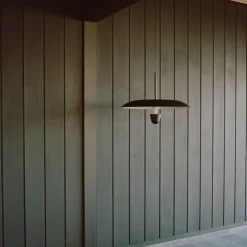 Kantarell Ø55 taklampa svart/vit