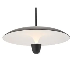 Kantarell Ø55 taklampa svart/vit
