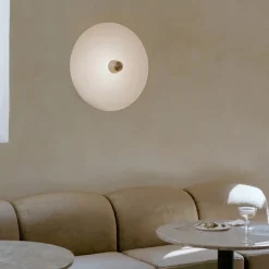 Kantarell vägglampa/plafond Ø55 nickel