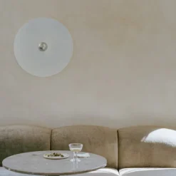 Kantarell vägglampa/plafond Ø55 nickel