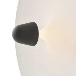 Kantarell vägglampa/plafond Ø55 svart