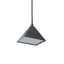 Kare taklampa blackened stainless steel