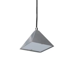 Kare taklampa tumbled stainless steel