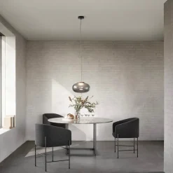 Karl-Johan Ø400 taklampa rökfärgat glas