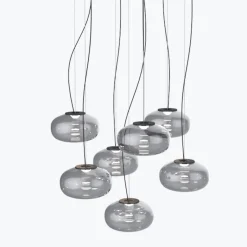 Karl-Johan Ø230 taklampa rökfärgat glas