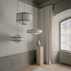 Kite Ø65 taklampa vit/svart