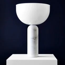 Kizu large bordslampa vit marmor
