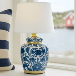 Klassisk mini bordslampa blå