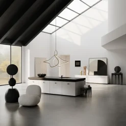 Kumo chandelier taklampa Big brass