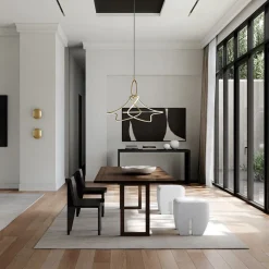 Kumo chandelier taklampa Mini brass