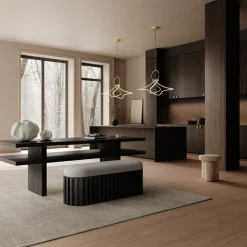Kumo chandelier taklampa Mini brass