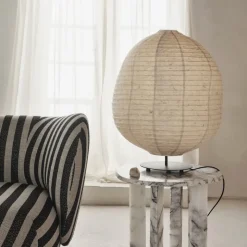 Kurbis low golvlampa natur/svart