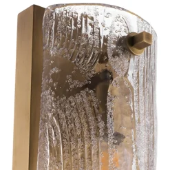 Lagos Vägglampa Antik mässing/glas