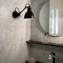 Lampe Gras N°304 Bathroom vägglampa round svart