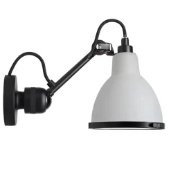 Lampe Gras N°304 bathroom vägglampa round svart/frostat glas