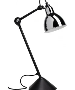 Lampe Gras N°205 bordslampa round svart/krom