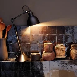 Lampe Gras N°205 bordslampa round svart