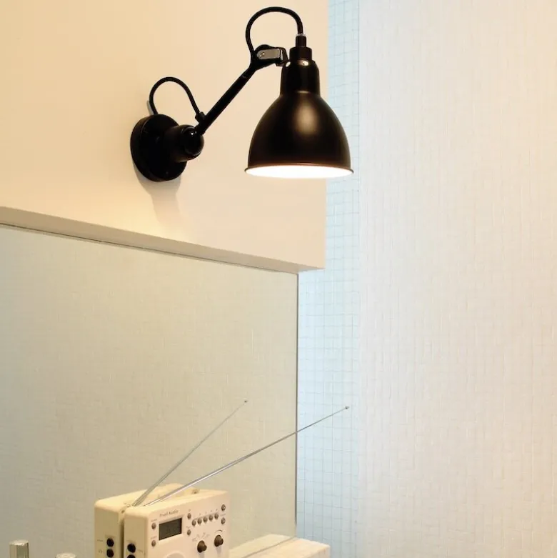 Lampe Gras N°304 CA vägglampa round svart