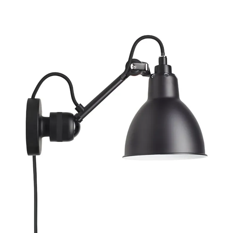 Lampe Gras N°304 CA vägglampa round svart