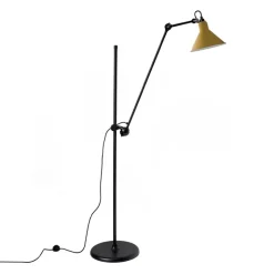 Lampe Gras N°215 golvlampa conic svart/gul