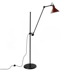 Lampe Gras N°215 golvlampa conic svart/röd