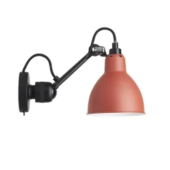 Lampe Gras N°304 SW vägglampa round svart/röd