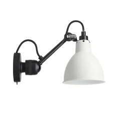 Lampe Gras N°304 SW vägglampa round svart/vit
