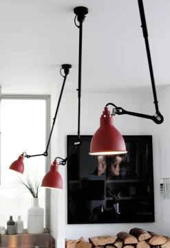 Lampe Gras N°302 taklampa round svart/röd