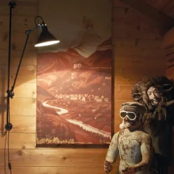 Lampe Gras N°214 vägglampa conic svart
