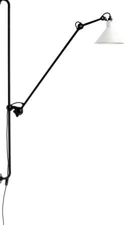Lampe Gras N°214 vägglampa conic svart/vit