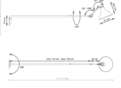 Lampe Gras N°213 vägglampa conic svart