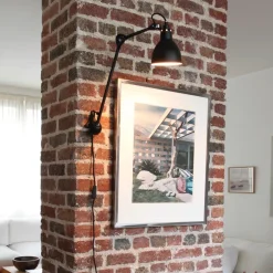Lampe Gras N°222 vägglampa round svart