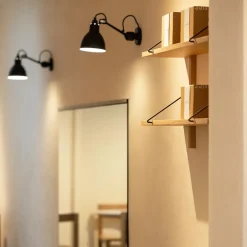 Lampe Gras N°304 vägglampa round svart