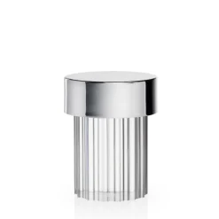 Last order fluted bordslampa polerad inox
