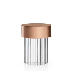 Last order fluted bordslampa satin koppar